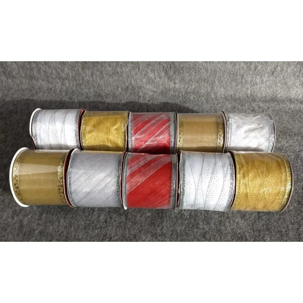 Golden Splendor Metallic Ribbon Wired 2.5